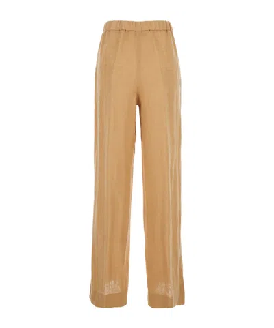 Antonelli 'rocchette' Beige Linen With Elastic Waist