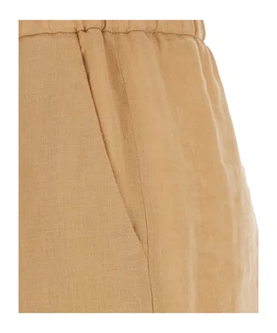 Antonelli 'rocchette' Beige Linen With Elastic Waist