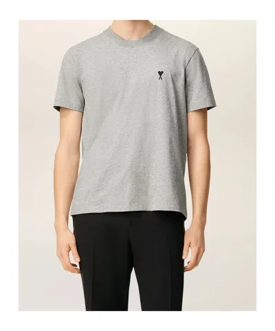 Ami Alexandre Mattiussi Ami Paris T-shirt Ami De Coeur Grey In Cotton Men In Gray