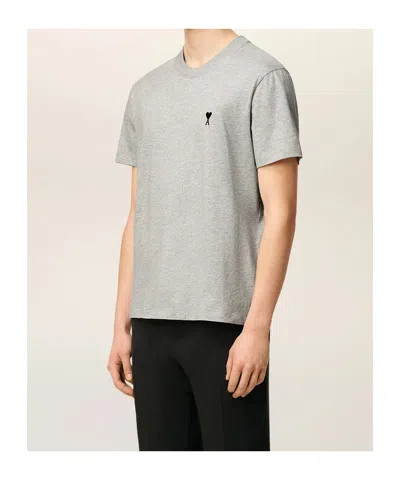 Ami Alexandre Mattiussi Ami Paris T-shirt Ami De Coeur Grey In Cotton Men In Gray