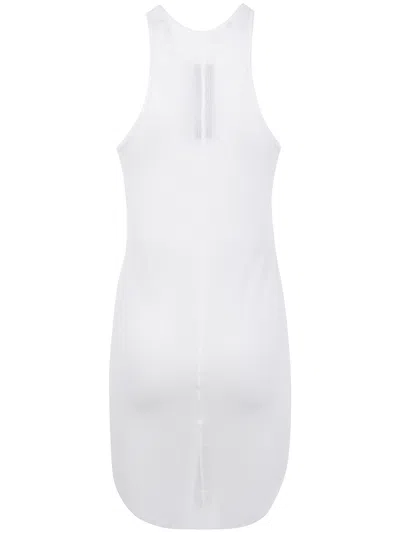 Rick Owens Ribbed Racer-back Tank In White