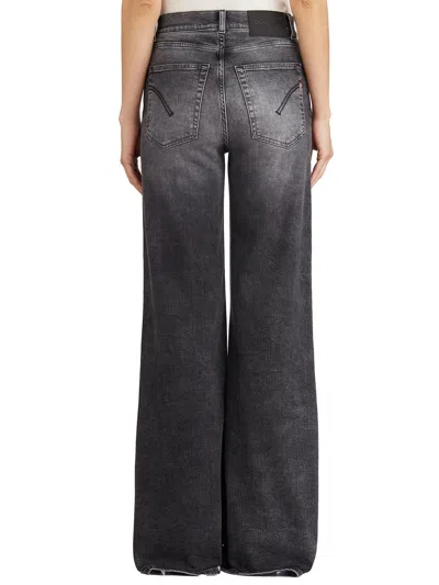 Dondup Pantalone In Denim Amber In Black