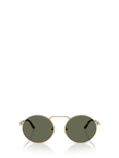 Persol 53mm Polarized Round Sunglasses In Green