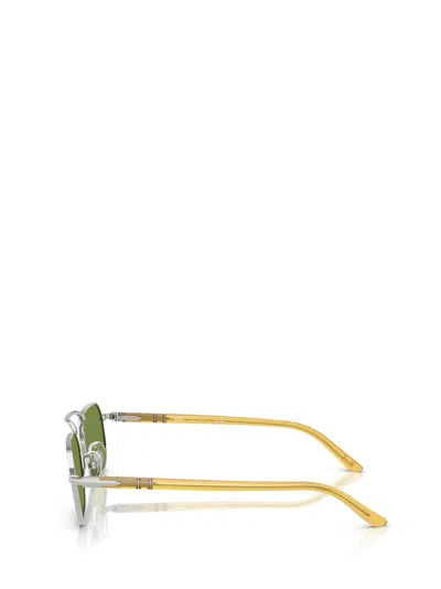 Persol Rectangular Frame Sunglasses In Green