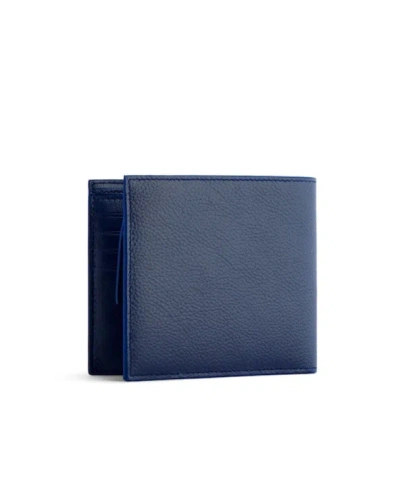 Balenciaga Men's Cash Square Folded Coin Wallet In Navy/burgundy