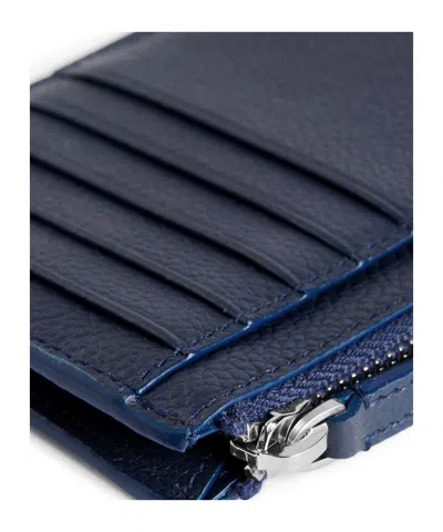 Balenciaga Men's Cash Long Coin And Card Holder Large  In Navy/burgundy