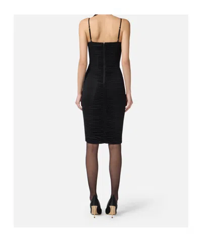 Elisabetta Franchi Fitted Evening Dress With Ruched Detailing