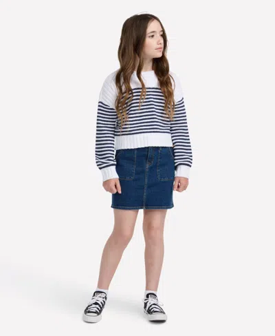 Abercrombie Girls Denim Mini Skirt In Blue