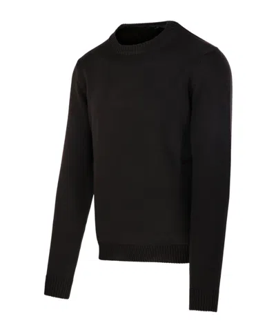Roberto Collina Crew Neck Knit Sweater In Black