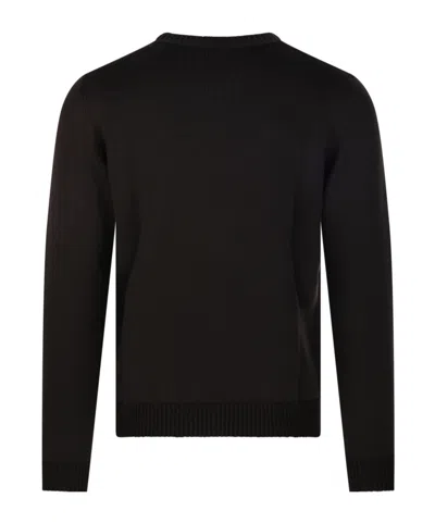 Roberto Collina Crew Neck Knit Sweater In Black