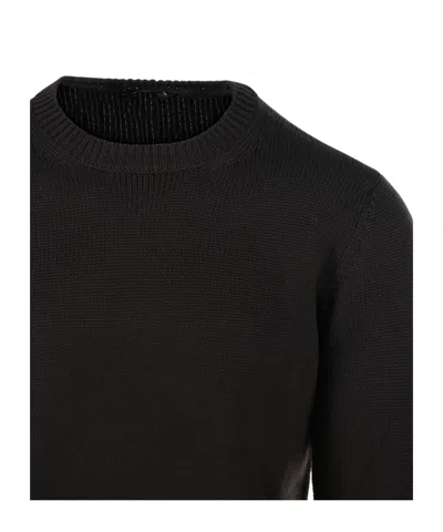 Roberto Collina Crew Neck Knit Sweater In Black