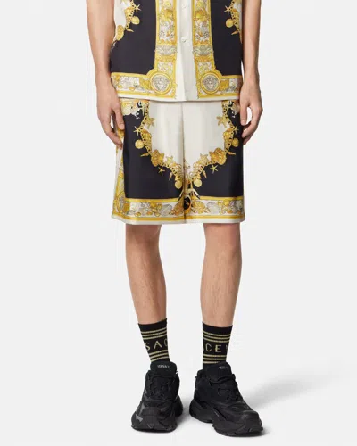Versace Coral Theatre Print Bermuda Shorts