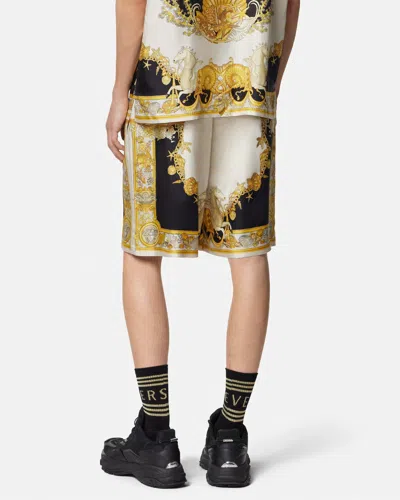 Versace Coral Theatre Print Bermuda Shorts