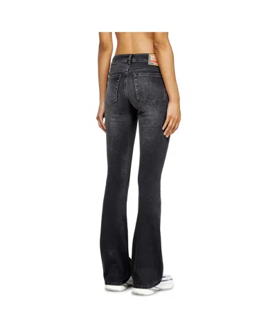 Diesel Straight Leg Trousers Five Pockets In Black