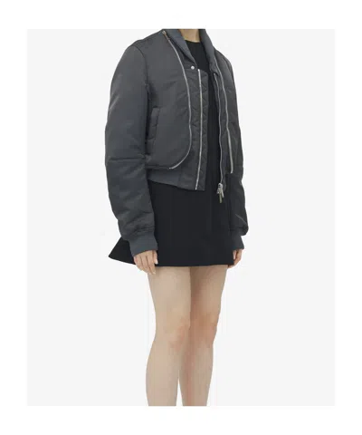 Alexander Mcqueen Alexander Mc Queen Grey Zipped Bomber Jacket In Gray