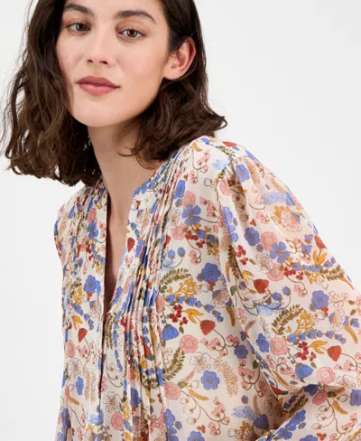 Tommy Hilfiger Women's Floral Pintuck Blouse