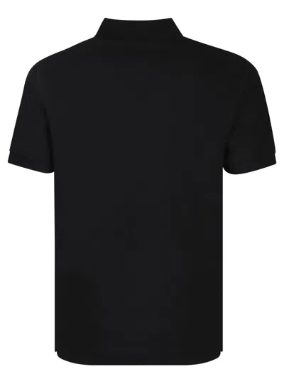 Dolce & Gabbana Dark Gray Logo Plaque Cotton Men Polo Shirt T-shirt In Black