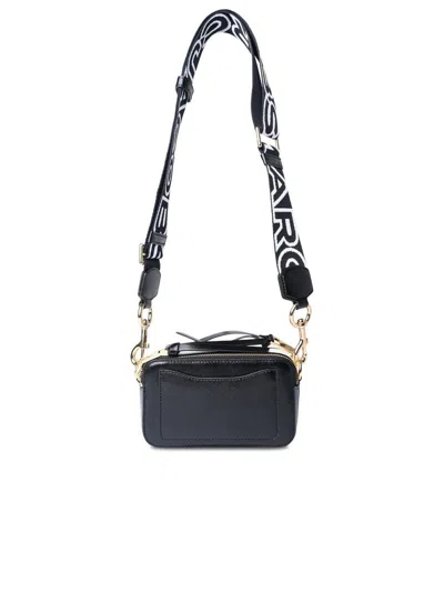 Marc Jacobs 'the Snapshot' Black Shoulder Bag With Metal Logo At The Front In Black