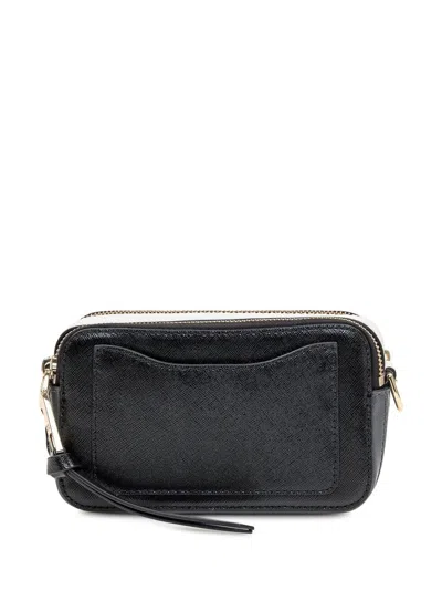 Marc Jacobs 'the Snapshot' Black Shoulder Bag With Metal Logo At The Front In Black