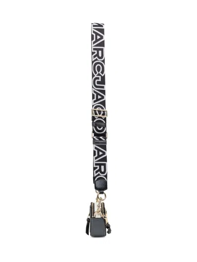 Marc Jacobs 'the Snapshot' Black Shoulder Bag With Metal Logo At The Front In Black