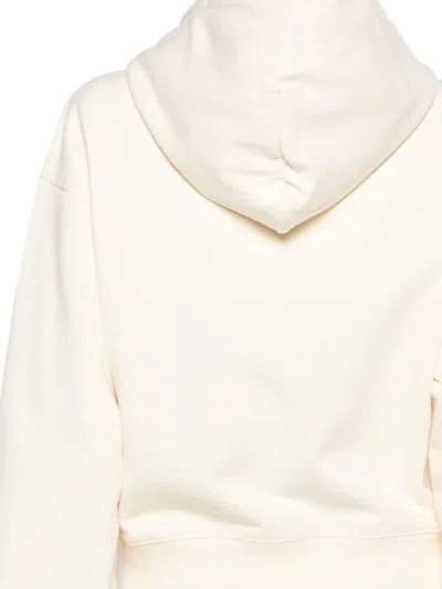 Jacquemus Cotton Hoodie With Drawstring Hood And Ribbed Details In Neutral