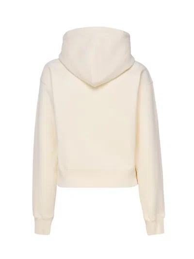 Jacquemus Cotton Hoodie With Drawstring Hood And Ribbed Details In Neutral
