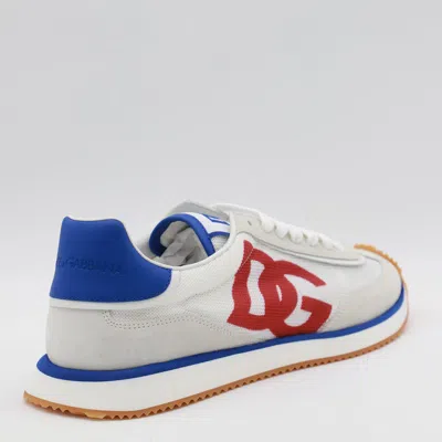 Dolce & Gabbana Logo Lace-up Sneakers In Blue