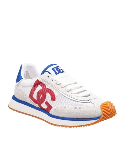 Dolce & Gabbana Logo Lace-up Sneakers In Blue