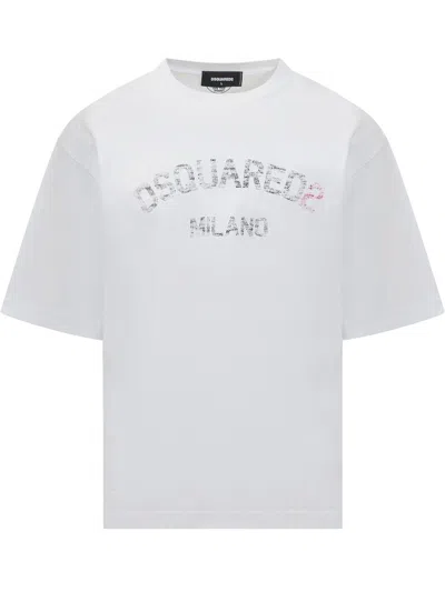 Dsquared2 Dsquared Men Printed T-shirt In White