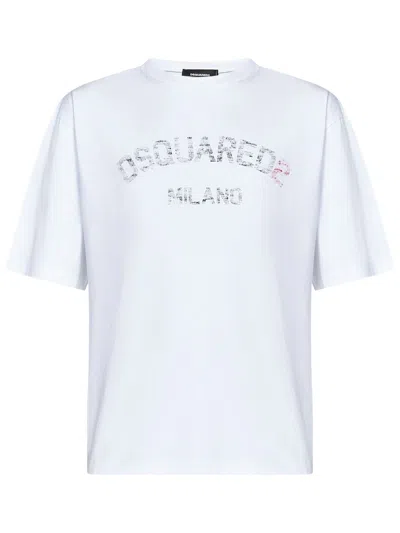 Dsquared2 Dsquared Men Printed T-shirt In White