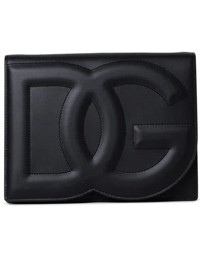 Dolce & Gabbana Women Shoulder Bag With Embossed Logo In Black