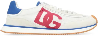 Dolce & Gabbana Logo Lace-up Sneakers In Blue