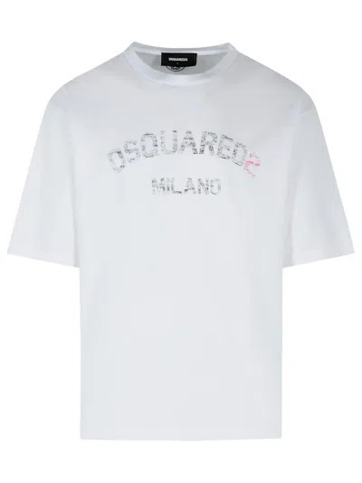 Dsquared2 Dsquared Men Printed T-shirt In White