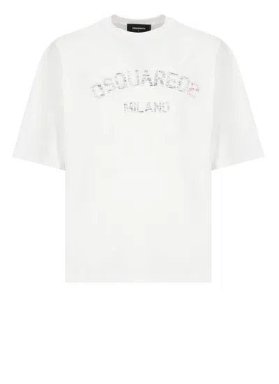 Dsquared2 Dsquared Men Printed T-shirt In White