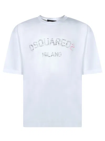 Dsquared2 Dsquared Men Printed T-shirt In White