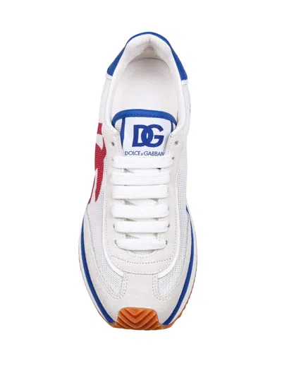 Dolce & Gabbana Logo Lace-up Sneakers In Blue