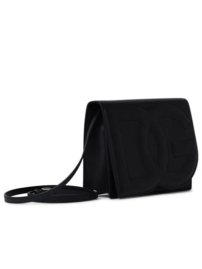 Dolce & Gabbana Women Shoulder Bag With Embossed Logo In Black
