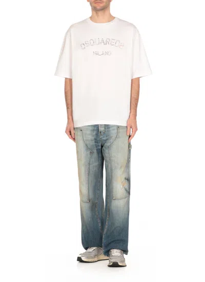 Dsquared2 Dsquared Men Printed T-shirt In White