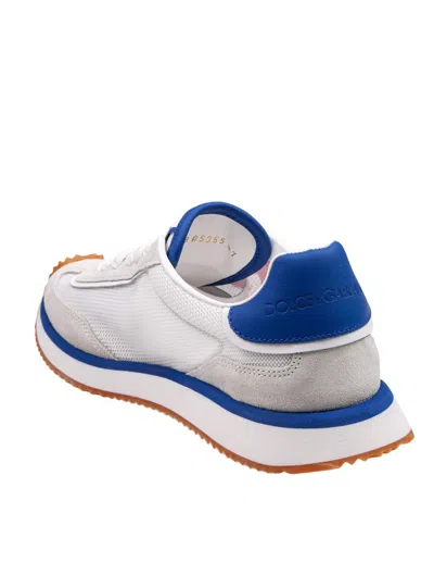 Dolce & Gabbana Logo Lace-up Sneakers In Blue
