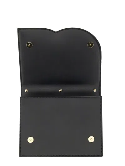 Dolce & Gabbana Women Shoulder Bag With Embossed Logo In Black