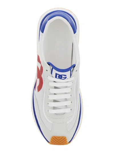 Dolce & Gabbana Logo Lace-up Sneakers In Blue