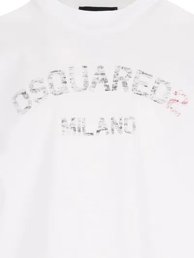Dsquared2 Dsquared Men Printed T-shirt In White