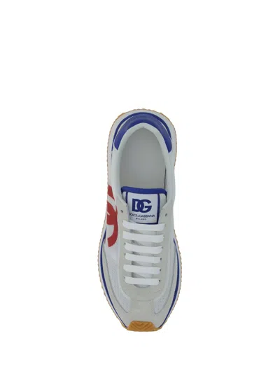 Dolce & Gabbana Logo Lace-up Sneakers In Blue
