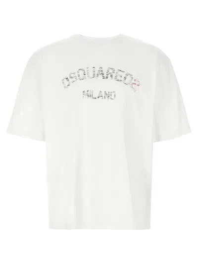 Dsquared2 Dsquared Men Printed T-shirt In White