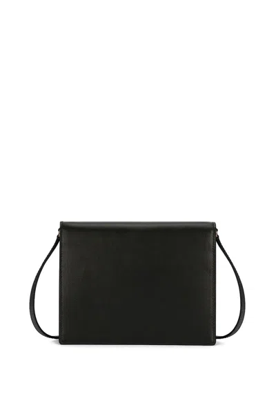 Dolce & Gabbana Women Shoulder Bag With Embossed Logo In Black
