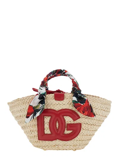 Dolce & Gabbana Beige Raffia Satchel