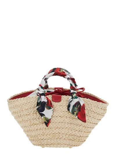 Dolce & Gabbana Beige Raffia Satchel