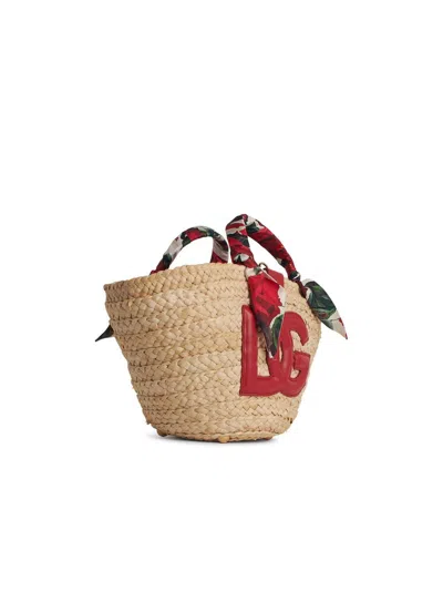 Dolce & Gabbana Beige Raffia Satchel