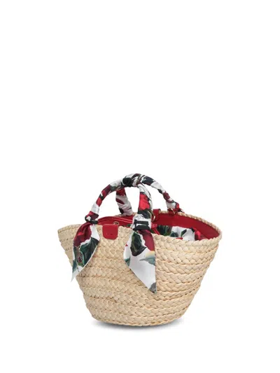 Dolce & Gabbana Beige Raffia Satchel