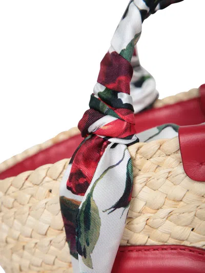 Dolce & Gabbana Beige Raffia Satchel